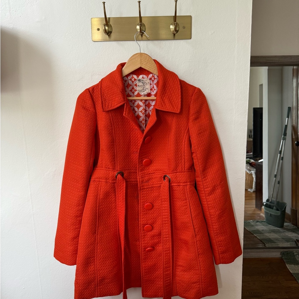 Tulle Orange and White Patterned Jacket